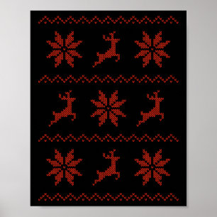 Knitted Effect Christmas - Festive Knit Poster