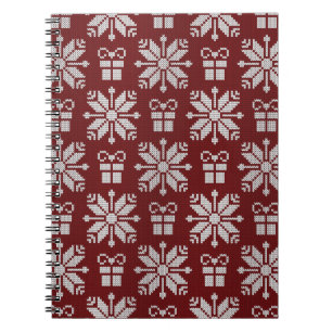 Knitted Gifts: Vintage Winter Pattern. Notebook
