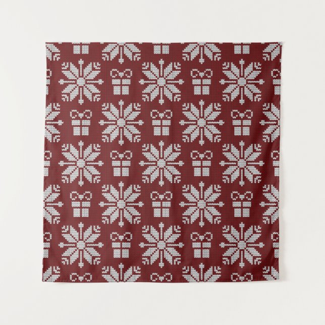 Knitted Gifts: Vintage Winter Pattern. Tapestry (Front)
