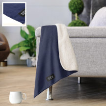 Knitted Look - True Navy with own Initials on a