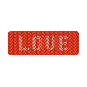 Knitted LOVE Text