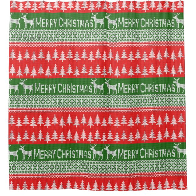 Knitted "Merry Christmas" ugly jumper pattern (Front)