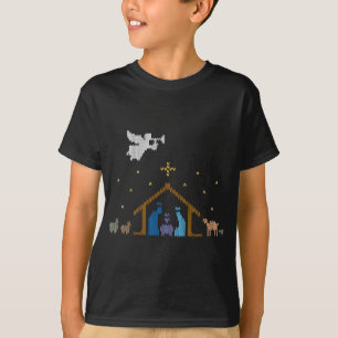 Knitted Nativity Christmas Sweater Christian Jesus