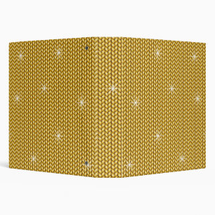 Knitted pattern in golden fairy style binder