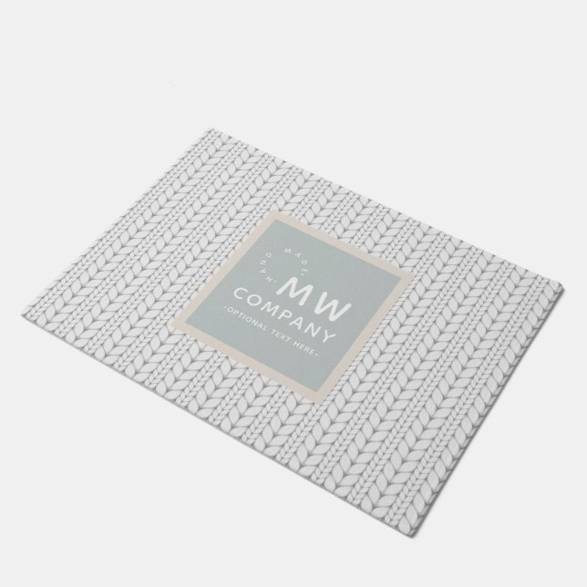 Knitted Pattern Modern Professional Hand Made Doormat (Angled)