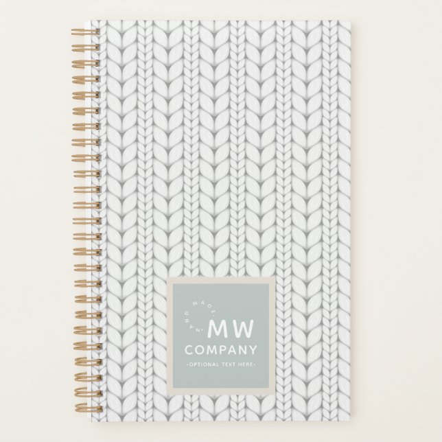 Knitted Pattern Modern Professional Hand Made Planner (Front)