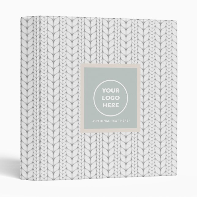 Knitted Pattern Modern Professional Logo Binder (Front/Spine)