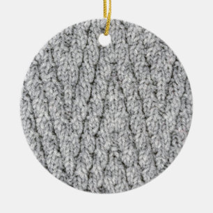 knitted pattern texture ceramic ornament