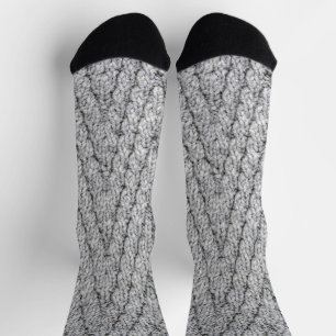 knitted pattern texture socks