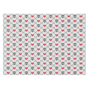 Knitted pattern with skulls tablecloth