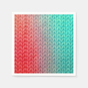Knitted Stitch Background in Gradient Colors Napkin
