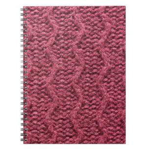 Knitted sweater texture, cherry purple. notebook
