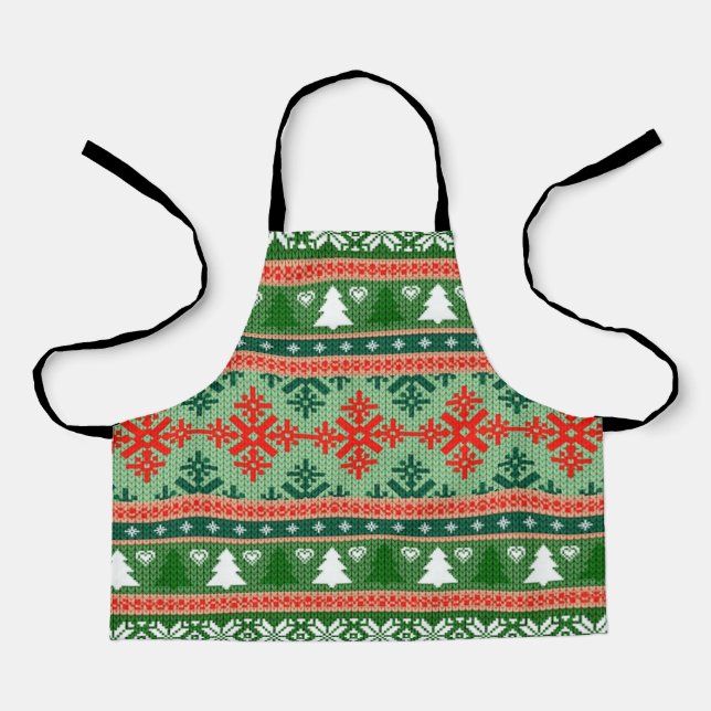 knitted ugly Christmas sweater Apron (Front)