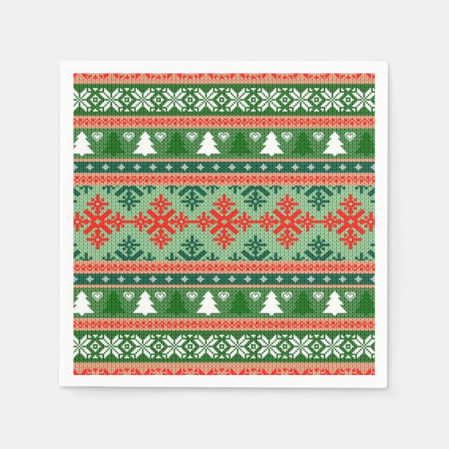 knitted ugly Christmas sweater Napkin (Front)