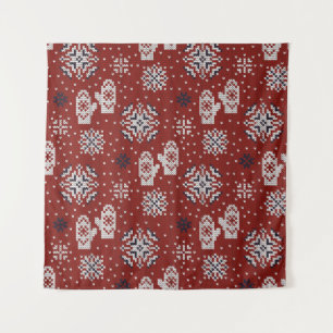 Knitted vintage seamless decorative pattern tapestry