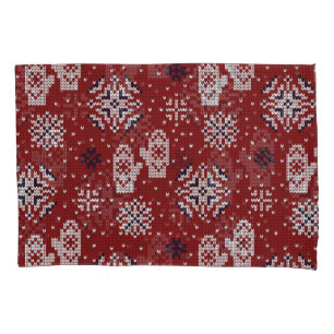 Knitted Winter Christmas Decorative Pattern Pillowcase