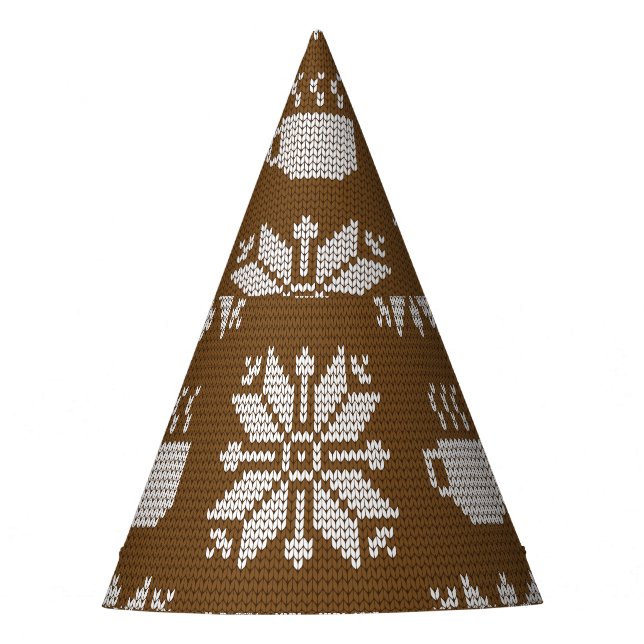 Knitted Winter: Decorative Tea Cups Party Hat (Front)