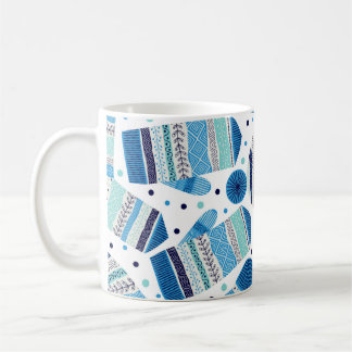 Knitted Winterwear: Cozy Seamless Pattern. Coffee Mug