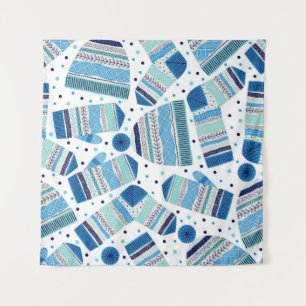 Knitted Winterwear: Cozy Seamless Pattern. Tapestry