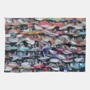 Knitted wool yarn kitchen towel