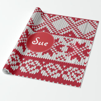 Knitted Xmas Wrapping Paper
