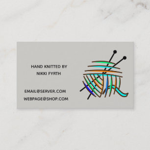 Knitters business card