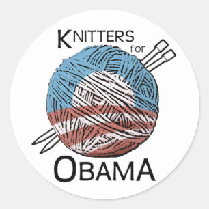 Knitters for Obama Stickers #1