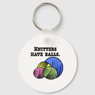 knitters have balls keychain