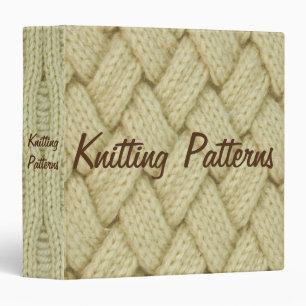 Knitters Knitting Yarn Pattern Folder Binder