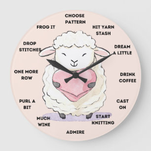 Knitter's  large clock