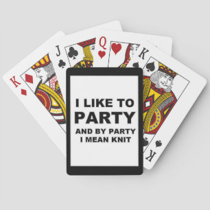 Knitters playing cards