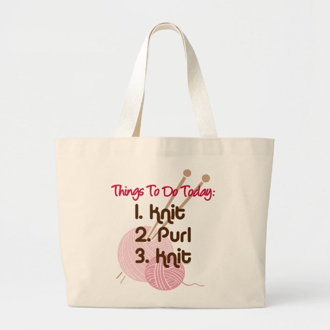 Knitters To Do List Knitting Bag (Front)