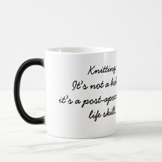 Knitting: a post-apocalyptic life skill magic mug