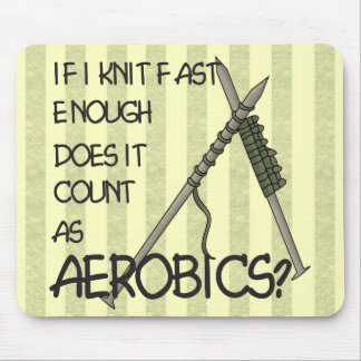Knitting Aerobics Mouse Pad