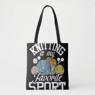 Knitting Because Murder Is Wrong  Tote Bag