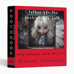 Knitting book, sewing book, doll book, elegant. 3 binder