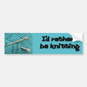 Knitting Bumper Sticker
