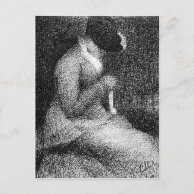 Knitting by Georges Seurat Postcard (Front)