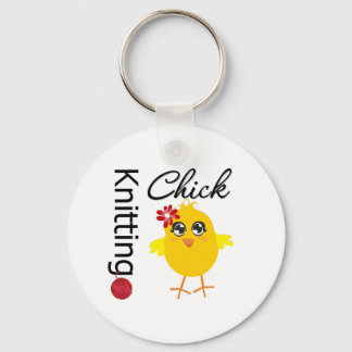 Knitting Chick 2 Keychain
