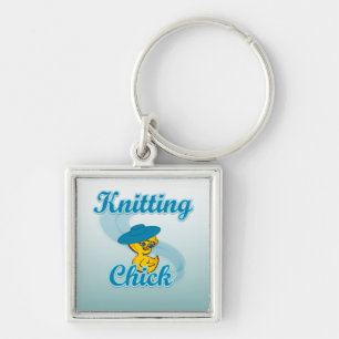 Knitting Chick #3 Keychain