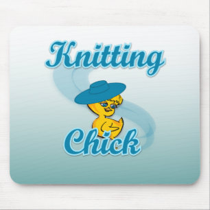Knitting Chick #3 Mouse Pad