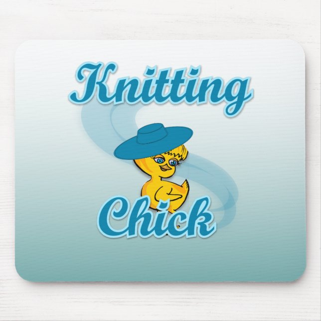 Knitting Chick #3 Mouse Pad (Front)