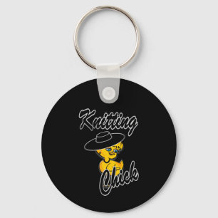 Knitting Chick #4 Keychain