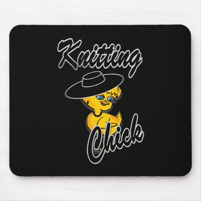 Knitting Chick #4 Mouse Pad (Front)