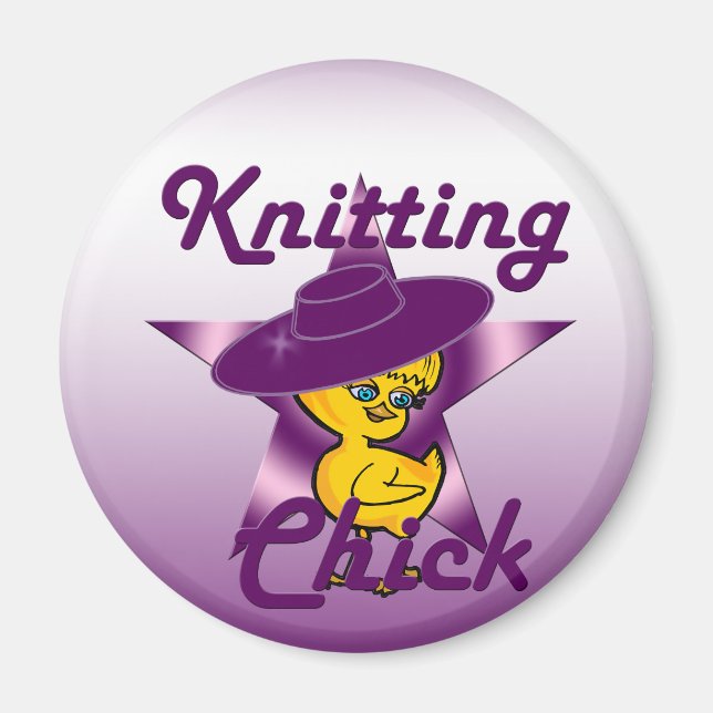 Knitting Chick #9 Magnet (Front)