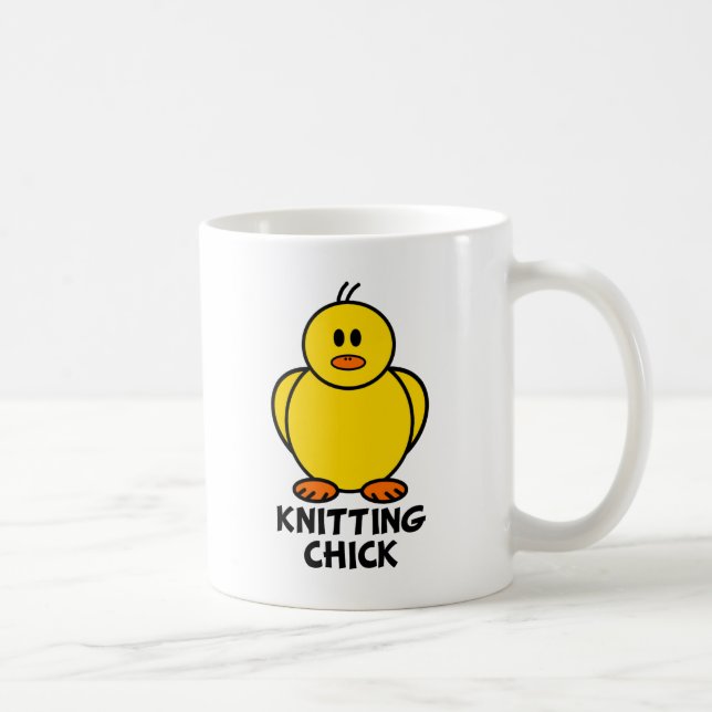 Knitting Chick Coffee Mug (Right)
