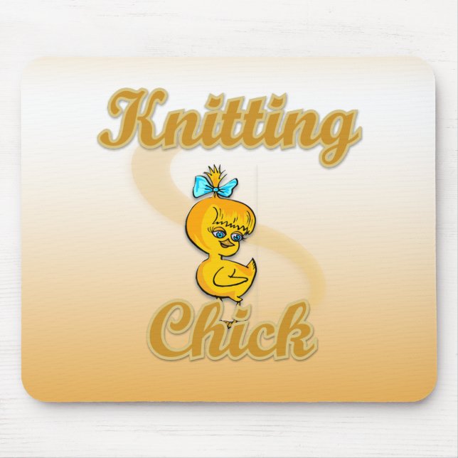 Knitting Chick Mouse Pad (Front)