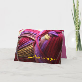 Knitting Club Invitation