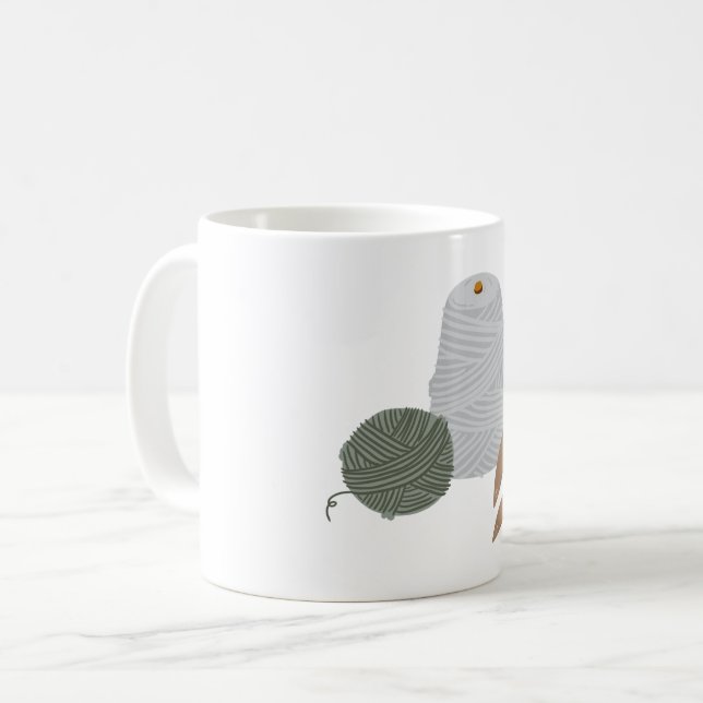 Knitting Coffee Mug (Front Left)