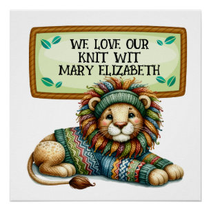 Knitting Crochet Crafts Poster